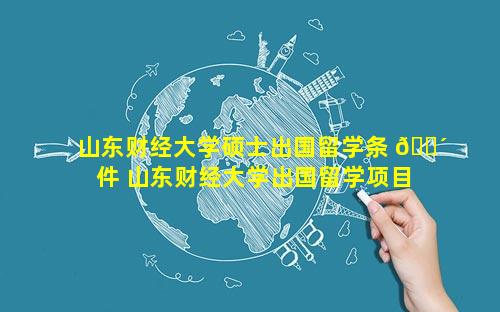 山东财经大学硕士出国留学条 🌴 件 山东财经大学出国留学项目可靠吗